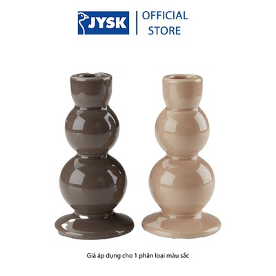 Chân nến | JYSK Andreas | gốm dolomite | nhiều màu | DK7xC13cm