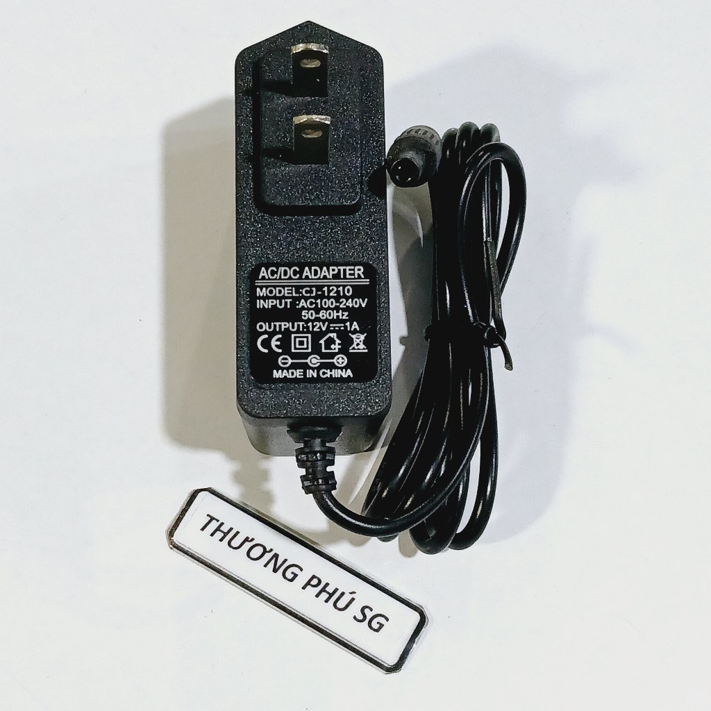 Nguồn Adapter DC 12V - 1A  (Đầu cắm 5.5mm x 2.1mm)