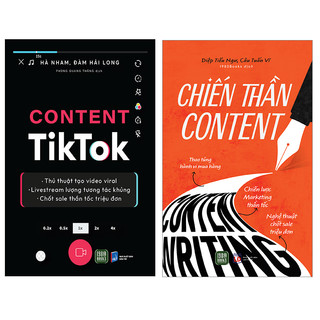 Sách - Bộ 2 cuốn: Chiến Thần Content và Content TikTok