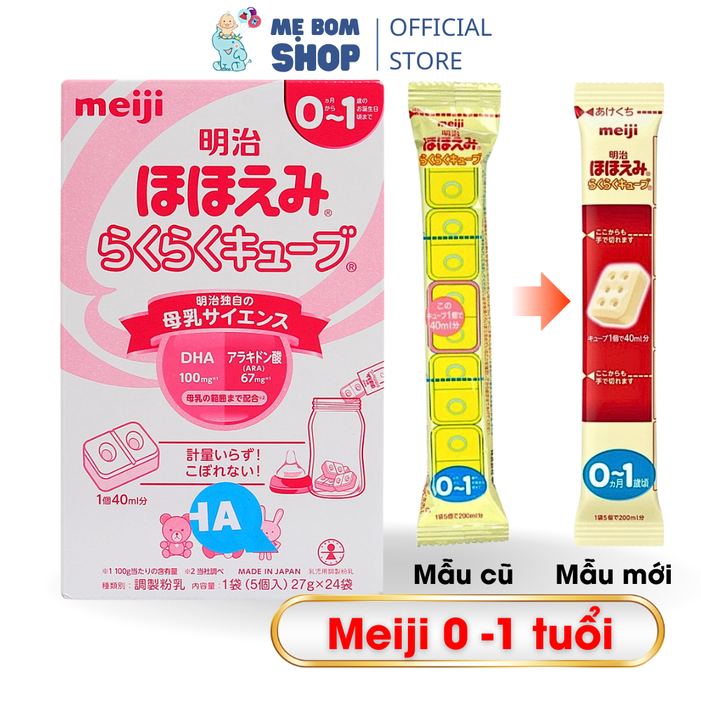 Sữa Meiji thanh Số 0 khối lượng 27g nội địa Nhật cho bé sơ sinh đến 1 tuổi date mới