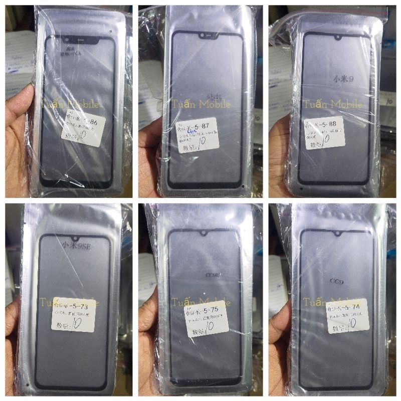 Kính ép, kính liền keo OCA ch0 Mi 8/ 8 Lite/ 9/ 9Pro/ 9 SE/ CC9/ CC9 E/ 10 Lite