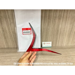 Tem cánh gà vision k2c đời 23 đen nhám bên phải xe bản thể thao