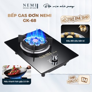 Bếp Gas Đơn Âm Dương GK68 9 Đầu Đốt Ngọn Lửa Xanh, Bếp Ga Mini Chất Liệu Inox Siêu Bền Bỉ Giá Tốt