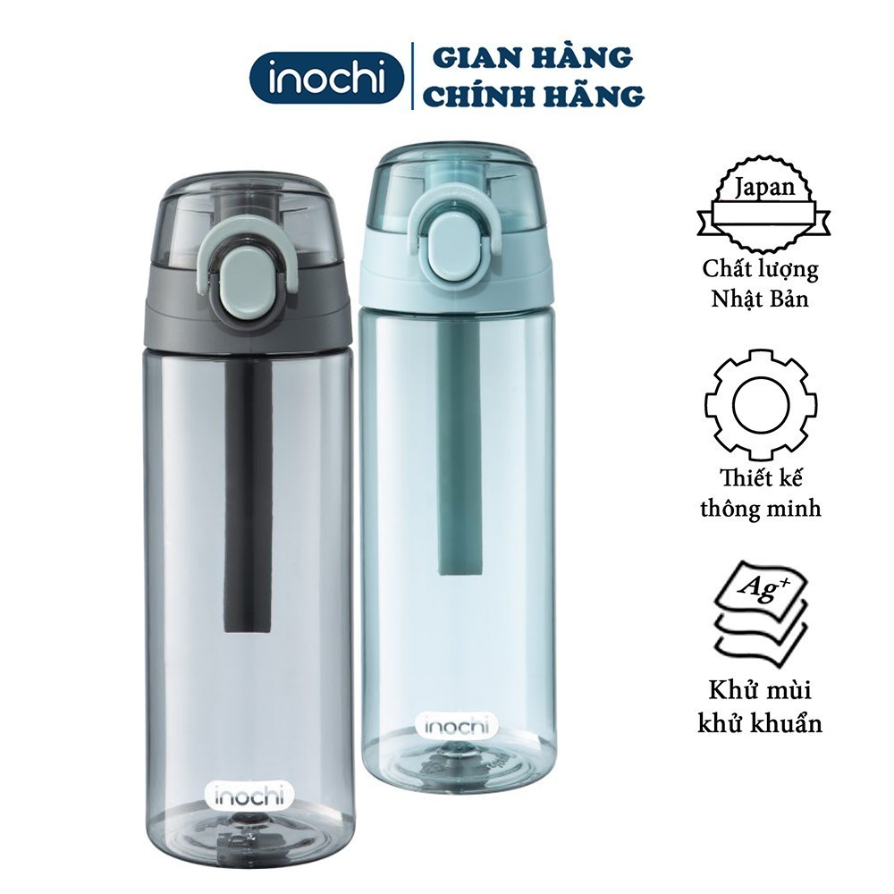 Bình nước INOCHI tập thể dục, an toàn cho sức khoẻ với khả năng kháng khuẩn và thiết kế sang trọng, thể thao, tiện lợi