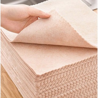 Set 5 khăn lau bát đĩa đa năng làm từ sợi thực vật an toàn , khăn lau thấm hút dầu tốt 2 mặt tái sử dụng 88489 lamon