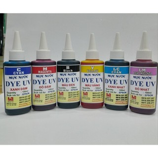 Mực nước Dye UV loại 100ml - Mực in epson dùng cho máy in phun màu Epson T50 / T60 / L800 / L1800/ L805...