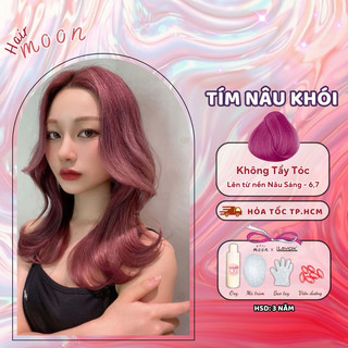 Thuốc nhuộm tóc Lavox màu TÍM NÂU KHÓI, Thuốc nhuộm tóc tại nhà Moon Hairs chính hãng dưỡng tóc khoẻ