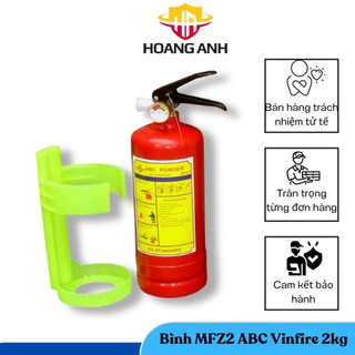 Bình chữa cháy bột, bình cứu hỏa mfz2 abc vinfire 2kg, có tầm phun xa lên đến 2m