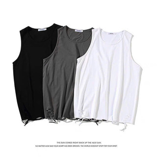 Áo tank top Basic rách B8802 BuiVintage, vải cotton thoải mái thoáng mát.