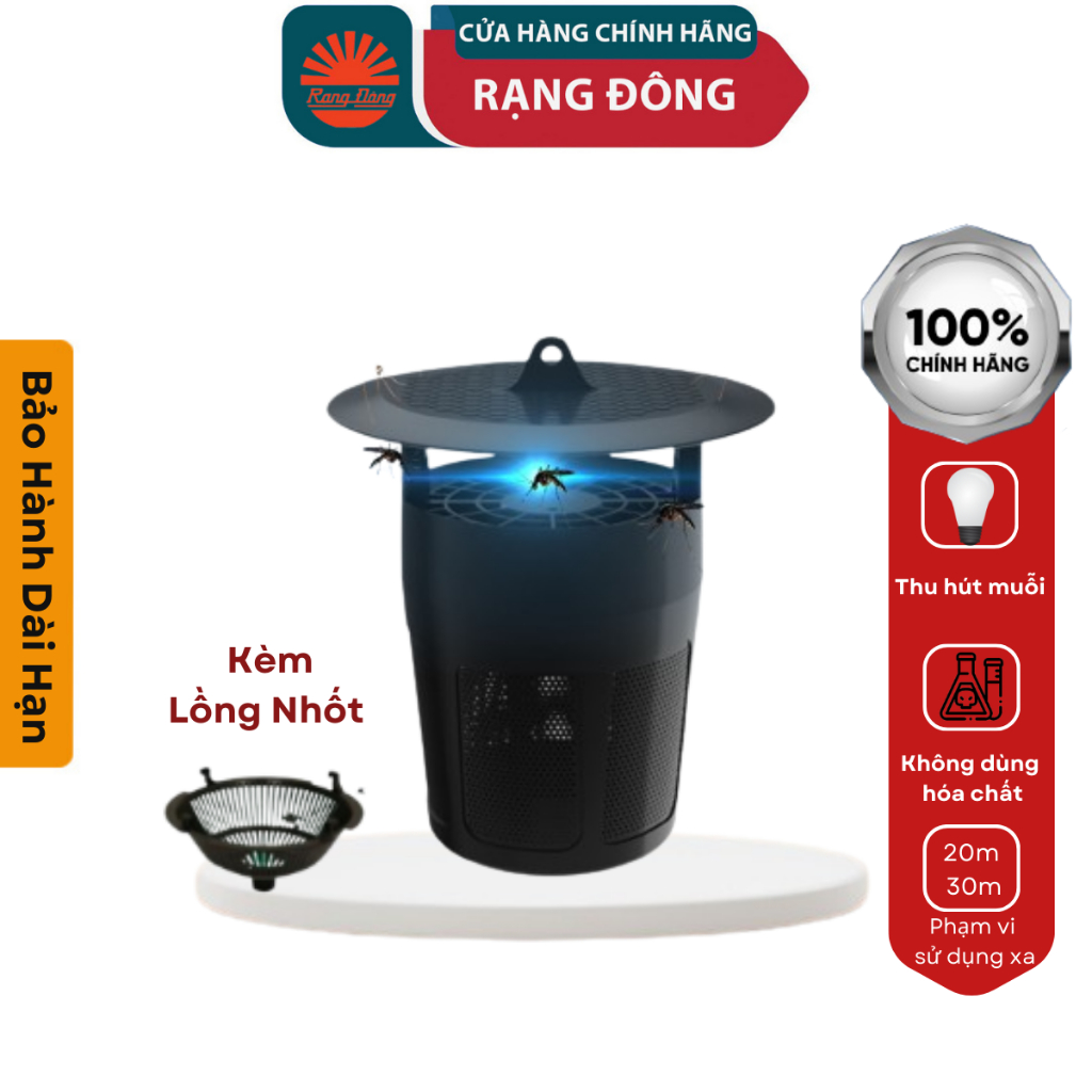 Đèn Bắt Muỗi Rạng Đông Chính Hãng Hiệu Quả Sau 1 Đêm Sử Dụng LED UV An Toàn Cho Trẻ Nhỏ Tiết Kiệm Điện Bảo Hành 1 Năm