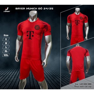 Bộ Quần Áo Bóng Đá Bayern Munich Mới Nhất 2024 - 2025,  Vải Thun Lạnh, Không Nhăn, Không Xù A16