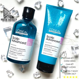 Dầu gội dưỡng tóc dịu nhẹ giúp cân bằng da đầu L'Oréal Scalp 300ml - Dành cho da đầu nhạy cảm