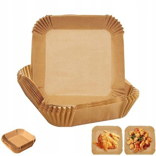 Set 50 Miếng Giấy Lót Nồi Chiên Hình Vuông - Giảm Thiểu Tối Đa Dầu Mỡ Bám Vào Nồi Chiên