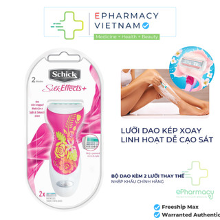 Dao cạo cho nữ schick effect + 2s – bộ dao cạo schick + 02 lưỡi