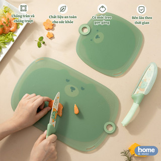  Thớt nhựa kháng khuẩn Moli-food cao cấp có móc treo chống trượt chống ẩm mốc dễ vệ sinh. 