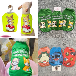  Áo thun pokemon vải mát cho chó mèo thú cưng 