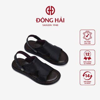 Giày Sandal nam Đông Hải thiết kế quai ngang cut-out hiện đại đế cao 3cm tiện dụng - S1134