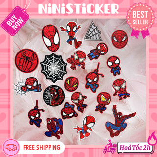  Iron Patch Miếng Ủi Thêu Quần Áo Sticker Vá Đồ Rách Người Nhện Anh Hùng Spiderman Spider Man Ninisticker 