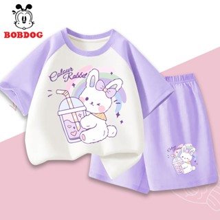Bộ đồ cộc phối cho bé BOBDOG, sét bộ quần áo cộc phối in hình cute cho bé
