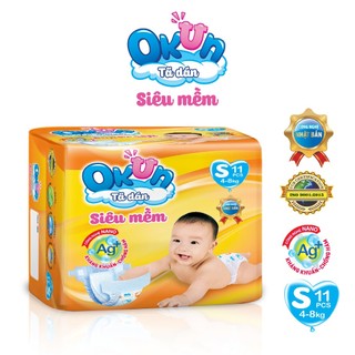 Tã dán Okun 1 gói size S 11 miếng, size M 10 miếng, size L 9 miếng
