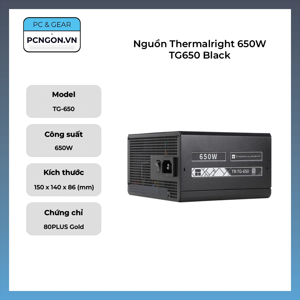 [PCNGON] Nguồn Thermalright 650W TG650 Black