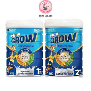 Sữa bột nuvi grow phát triển chiều cao 1+ và 2+ lon 900g