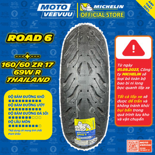 Vỏ lốp xe máy michelin 160/60zr17 tl road 6