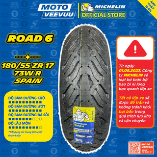 [MTVV] Vỏ lốp xe máy MICHELIN 180/55ZR17 TL ROAD 6 ( 180/55-17 )<END>