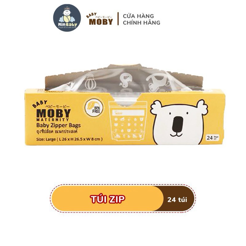 Túi zip đa năng Baby Moby (24 túi/hộp)