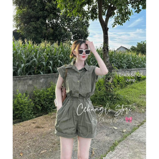 Jumpsuit jean sát nách rút eo sang trọng VIENS STORE