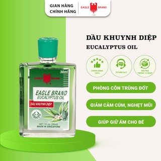 Dầu Khuynh Diệp Con Ó Singapore Eagle Brand Eucalyptus Oil Giúp Giảm Cảm Cúm, Nghẹt Mũi (30ml)