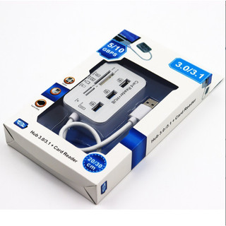 Bộ chia ba cổng usb 3.0 /2.0 kiêm đầu đọc thẻ nhớ tốc độ cao