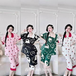 [FREESHIP]Đồ Ngủ Lửng Bigsize Cao Cấp Kiểu Dáng Đẹp Vải Satin Lạnh Mặc Cực Thích [5201]