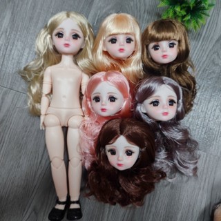 Búp bê Loli mắt cười trơn khuôn mặt trang điểm lấp lánh ,búp bê 30cm mập mẫu mới