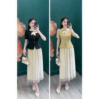 Áo nữ kiểu Cổ Ba Lá dáng peplum sơ mi công sở phong cách trẻ trung duyên dáng