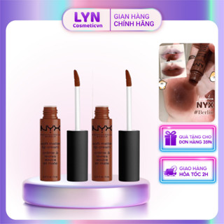 Son kem lì siêu nhẹ , mịn môi Nyx Soft Matte Lip Cream / Metalic