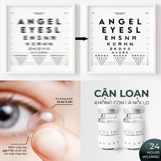 [SILICONE 24H] Contact Lens TRONG SUỐT CẬN LOẠN không màu - Kính áp tròng Silicone đeo 24h, HSD 6m