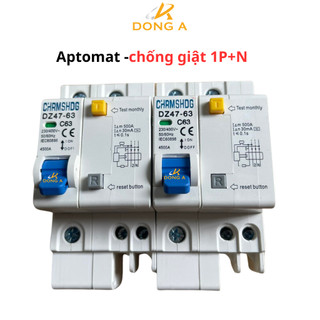 Aptomat chống giật - cb chống rò chrmshdg 1p+n 16a, 32a , 63a