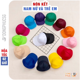 Nón kết (mũ lưỡi trai) basic trơn nhiều màu cho nam nữ trẻ em thời trang gia đình du lịch NK