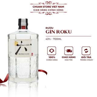 Rượu Gin Roku 43% chai 700ML nhập khẩu chính hãng - dòng Gin huyền thoại Nhật Bản