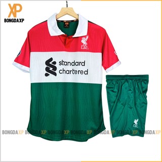 Áo Đá Bóng Liverpool Rêu, Đồ Đá Banh Vải Mè Cao Cấp BONGDAXP