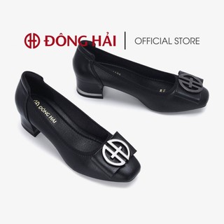 Giày cao gót Đông Hải mũi vuông khóa kim loại gót cao 4cm - G5810