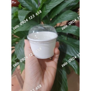 50 cái tô giấy trắng có nắp  cỡ 150ml  đã bao gồm nắp