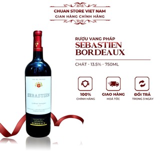 Rượu vang chát Pháp Sebastien Bordeaux 13.5% 750ml nhập khẩu chính hãng