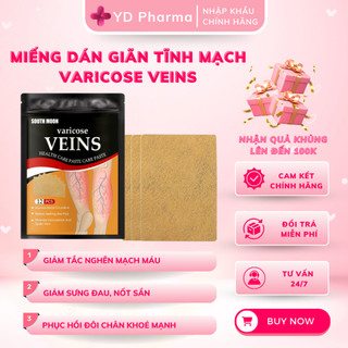 Miếng Dán Giãn Tĩnh Mạch South Moon-Làm Dịu Tĩnh Mạch, Lưu Thông Mạch Hộp 12 miếng| YD Pharma