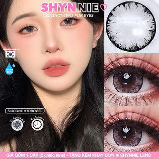 ✨(𝗖𝗔̣̂𝗡 𝗧𝗨̛̀ 𝟬-𝟲 Đ𝗢̣̂) - Kính áp tròng GRAY 14.5MM xám tone Hàn, Trung vân hoa giãn to - SHYNNIE LENS Lens Huế 🐰