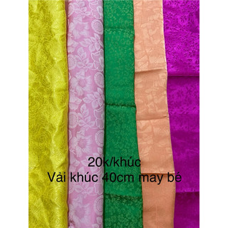 40cm x 1m5 vải khúc lụa gấm may bé sang đẹp