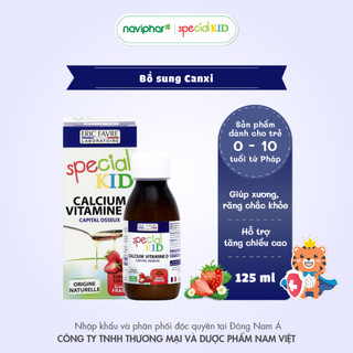 Siro hỗ trợ tăng chiều cao,bổ sung Canxi và Vitamin D- Special Kid Calcium Vitamine D-125ml[NK Pháp]