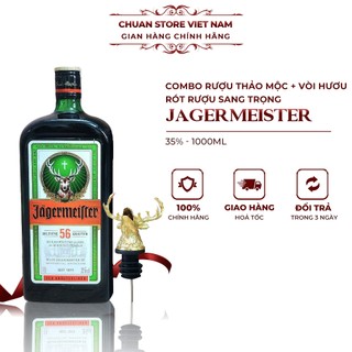 Combo rượu thảo mộc Jagermeister 35% + Vòi hươu rót rượu sang trọng hương vị thơm ngon mạnh mẽ