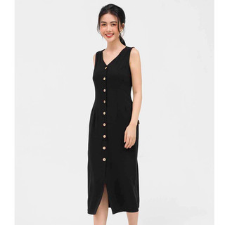 Đầm LAMER Bigsize Sát Nách Nẹp Khuy L63M21H032